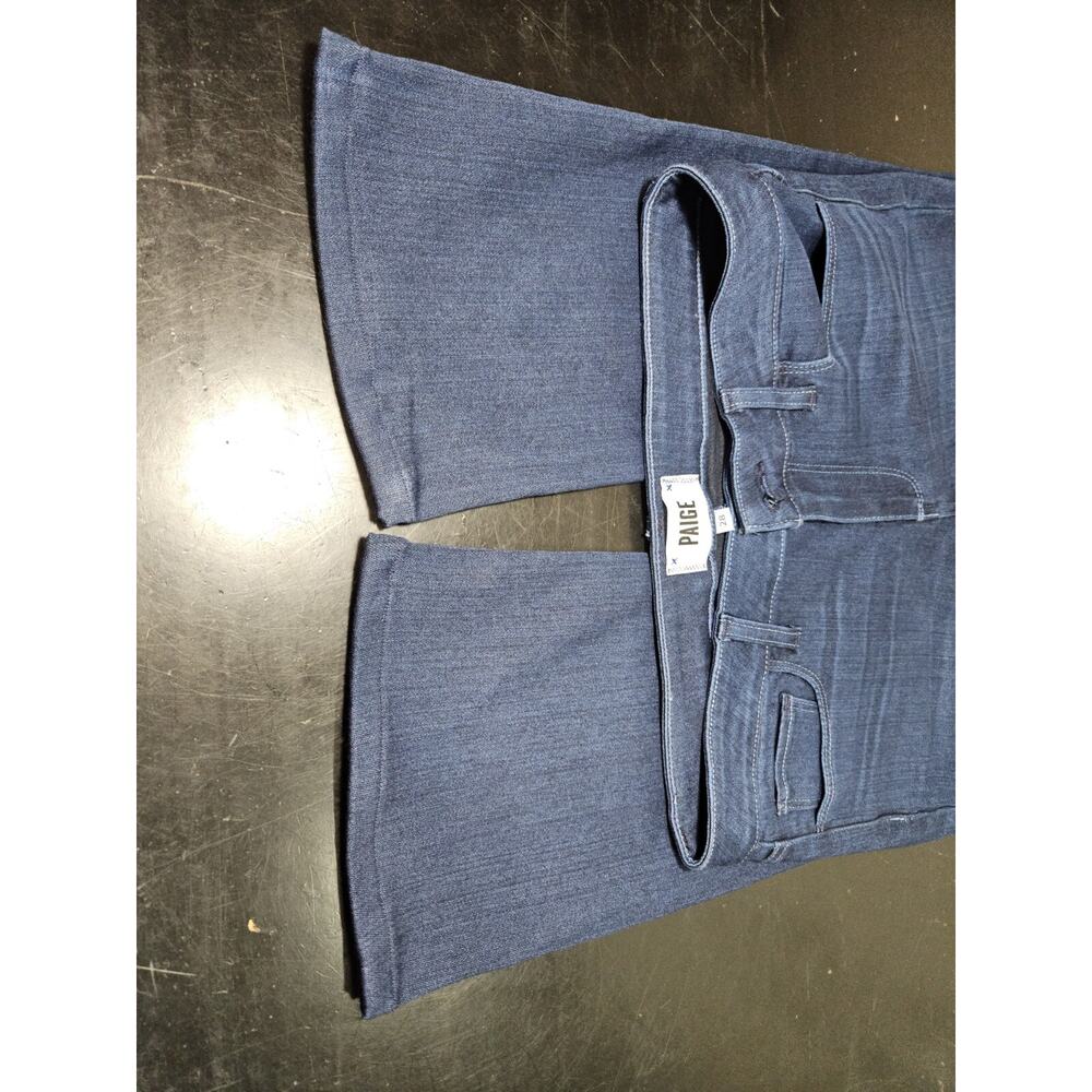 PAIGE Dark Wash HONOLULU High Rise Boot Cut BLACK LABEL Blue Jeans 28x30 *EUC - Picture 12 of 16